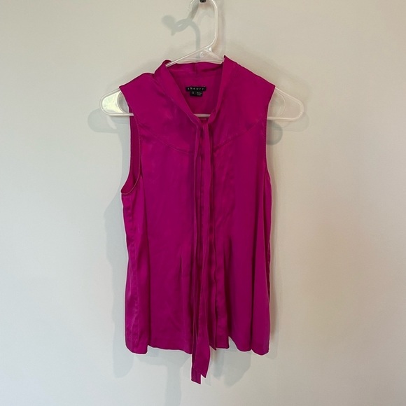 Theory Tops - Theory Fuchsia Satin Tank Top